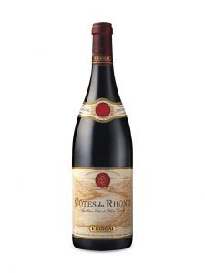 A bottle of Cote du Rhone