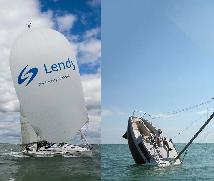 Lendy sinking yacht